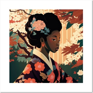 Black girl in Japan Posters and Art